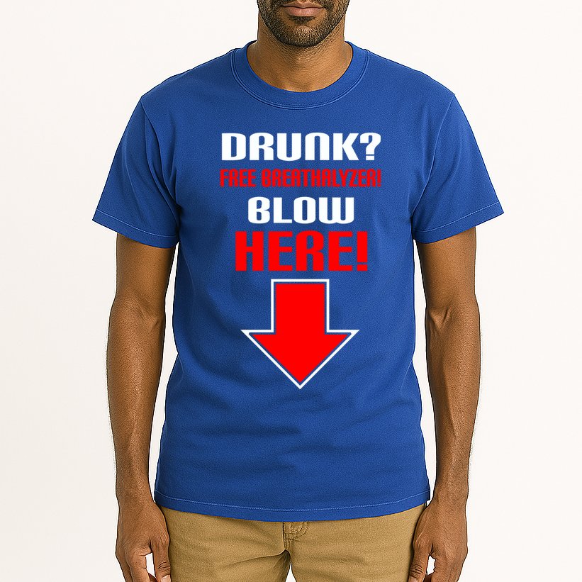 Drunk Free Breathalyzer Tall T-Shirt