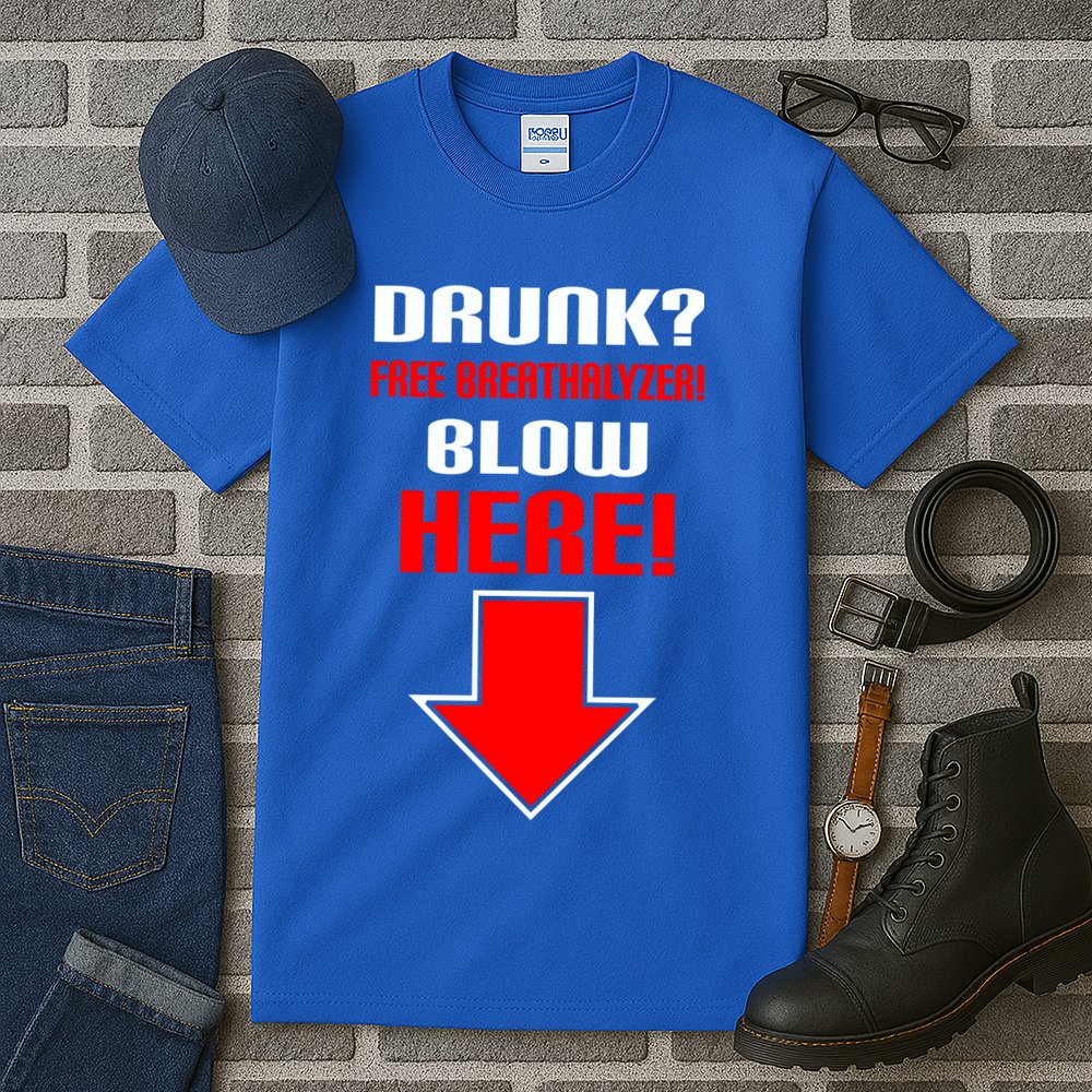 Drunk Free Breathalyzer Tall T-Shirt