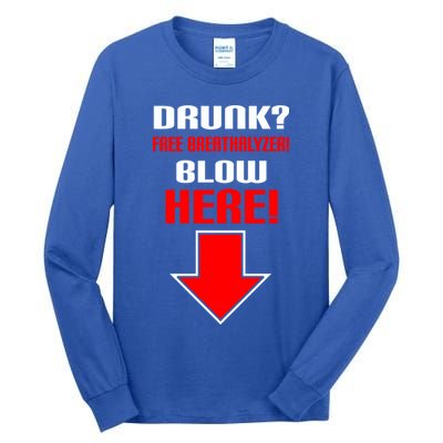 Drunk Free Breathalyzer Tall Long Sleeve T-Shirt
