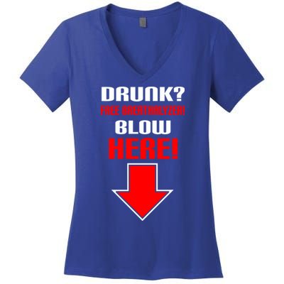 Drunk Free Breathalyzer Women's V-Neck T-Shirt