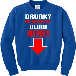 Drunk Free Breathalyzer Kids Sweatshirt