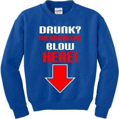 Drunk Free Breathalyzer Kids Sweatshirt