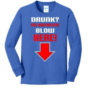 Drunk Free Breathalyzer Kids Long Sleeve Shirt