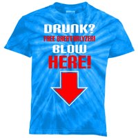 Drunk Free Breathalyzer Kids Tie-Dye T-Shirt