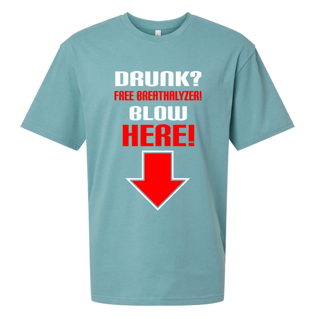 Drunk Free Breathalyzer Sueded Cloud Jersey T-Shirt