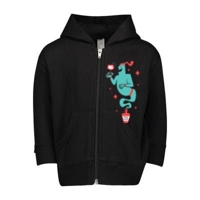 Drunk Genie Toddler Zip Fleece Hoodie