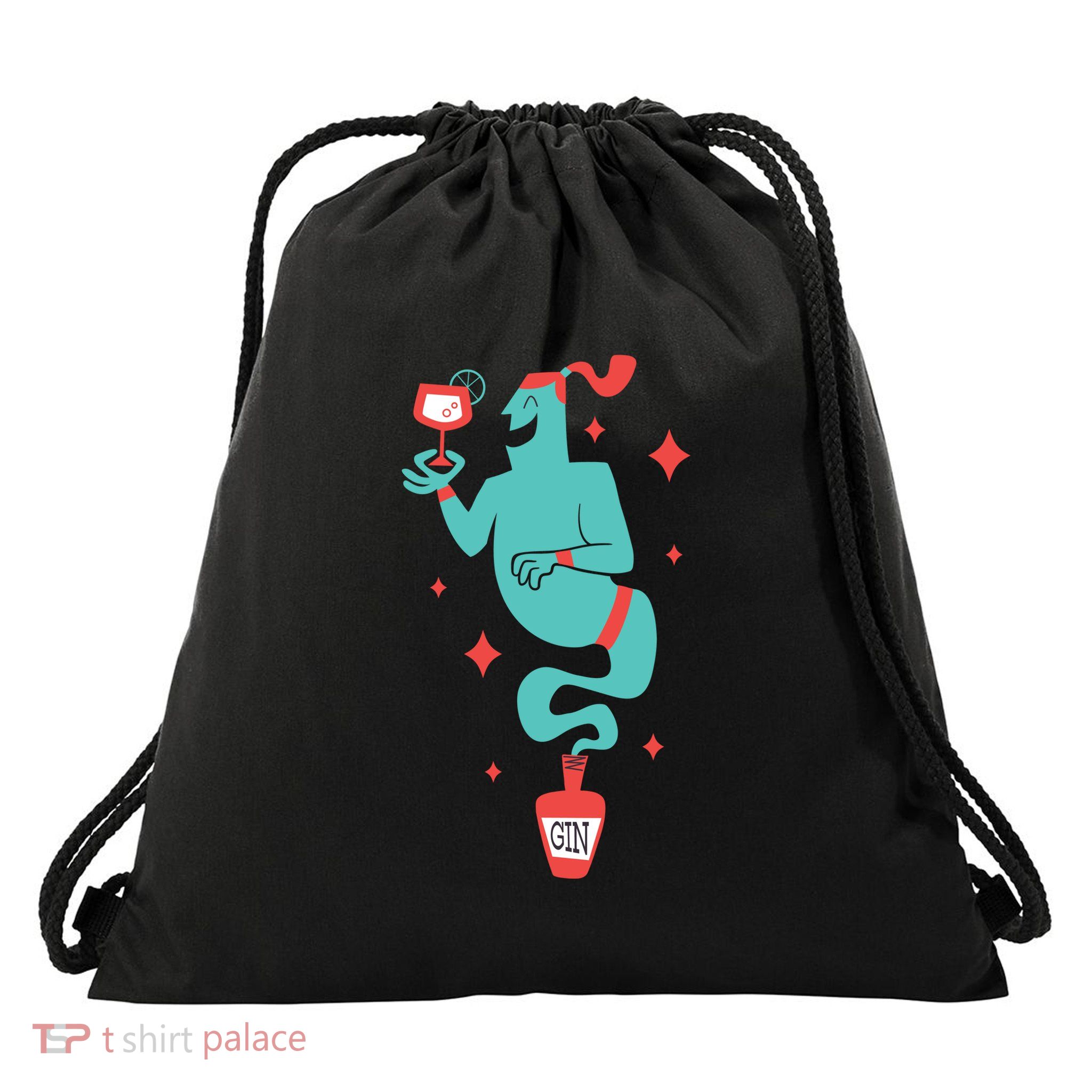 Drunk Genie Drawstring Bag