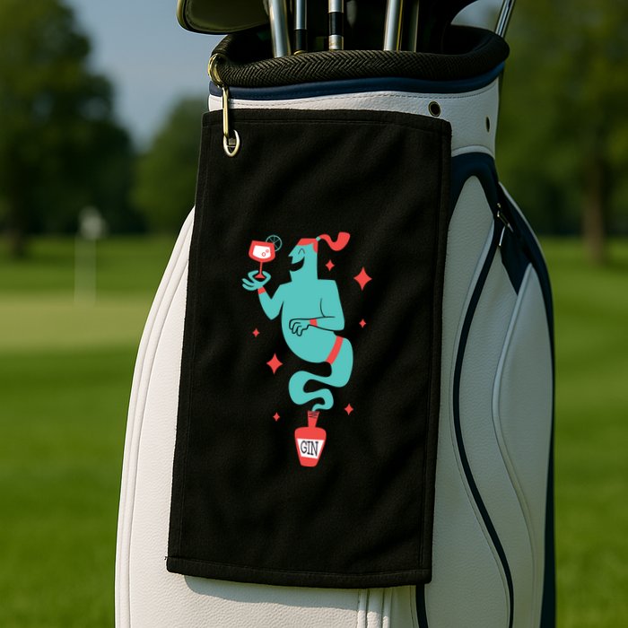 Drunk Genie Golf Towel