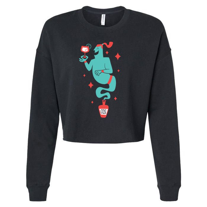 Drunk Genie Cropped Pullover Crew