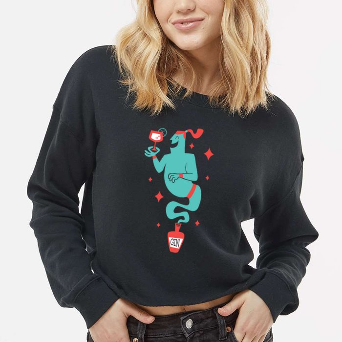 Drunk Genie Cropped Pullover Crew