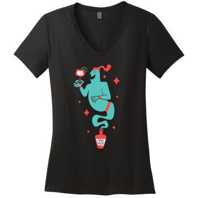 Drunk Genie Women's V-Neck T-Shirt