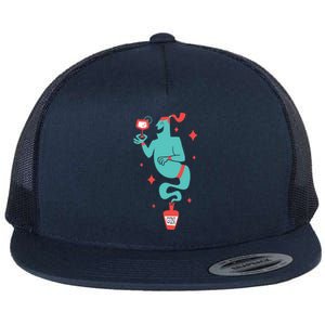 Drunk Genie Flat Bill Trucker Hat