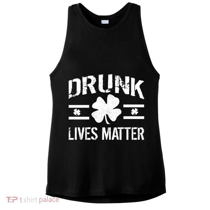 Drunk Lives Matter Ladies PosiCharge Tri-Blend Wicking Tank
