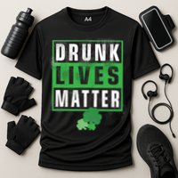 Drunk Lives Matter Clover Cooling Performance Crew T-Shirt