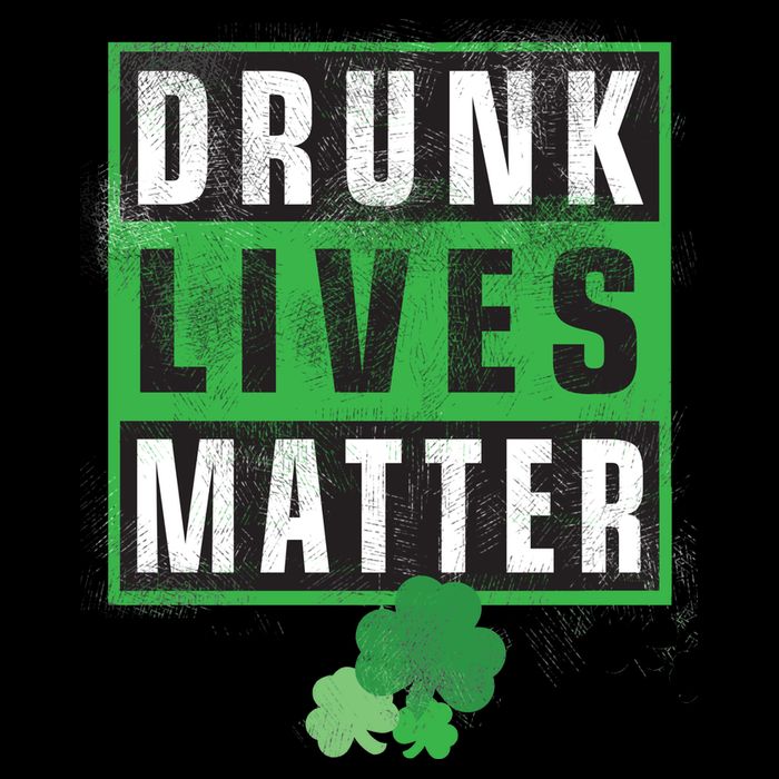 Drunk Lives Matter Clover Cropped Pullover Crew