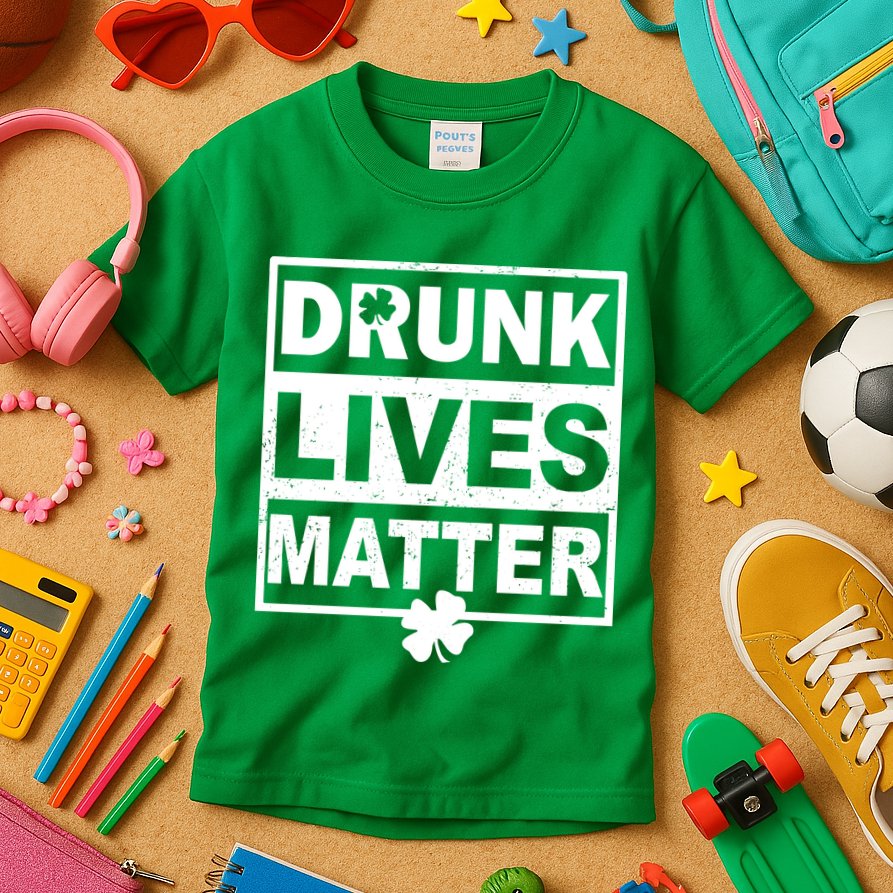 Drunk Lives Matter St Patrick's Day Kids T-Shirt