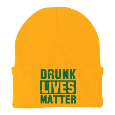 Drunk Lives Matter Vintage Irish Clover Knit Cap Winter Beanie