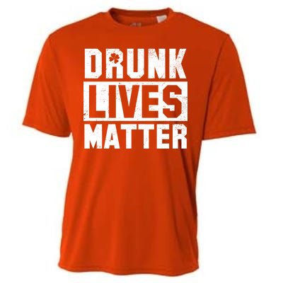 Drunk Lives Matter Vintage Irish Clover Cooling Performance Crew T-Shirt