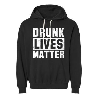 Drunk Lives Matter Vintage Irish Clover Garment-Dyed Fleece Hoodie