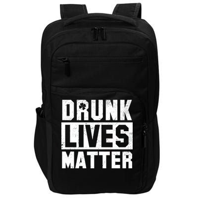 Drunk Lives Matter Vintage Irish Clover Impact Tech Backpack