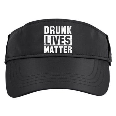Drunk Lives Matter Vintage Irish Clover Adult Drive Performance Visor
