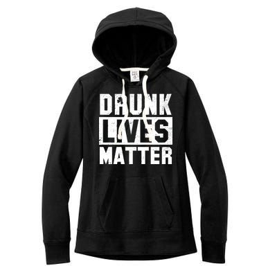 Drunk Lives Matter Vintage Irish Clover Women's Fleece Hoodie