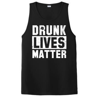 Drunk Lives Matter Vintage Irish Clover PosiCharge Competitor Tank