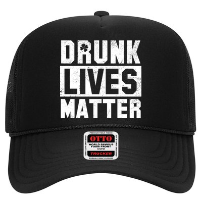 Drunk Lives Matter Vintage Irish Clover Trucker Hat