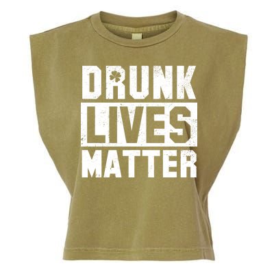 Drunk Lives Matter Vintage Irish Clover Garment-Dyed Women's Muscle Tee