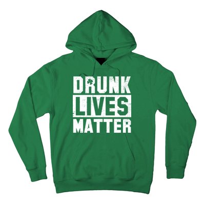 Drunk Lives Matter Vintage Irish Clover Hoodie