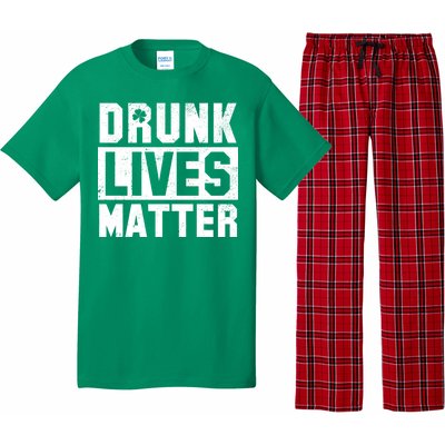 Drunk Lives Matter Vintage Irish Clover Pajama Set