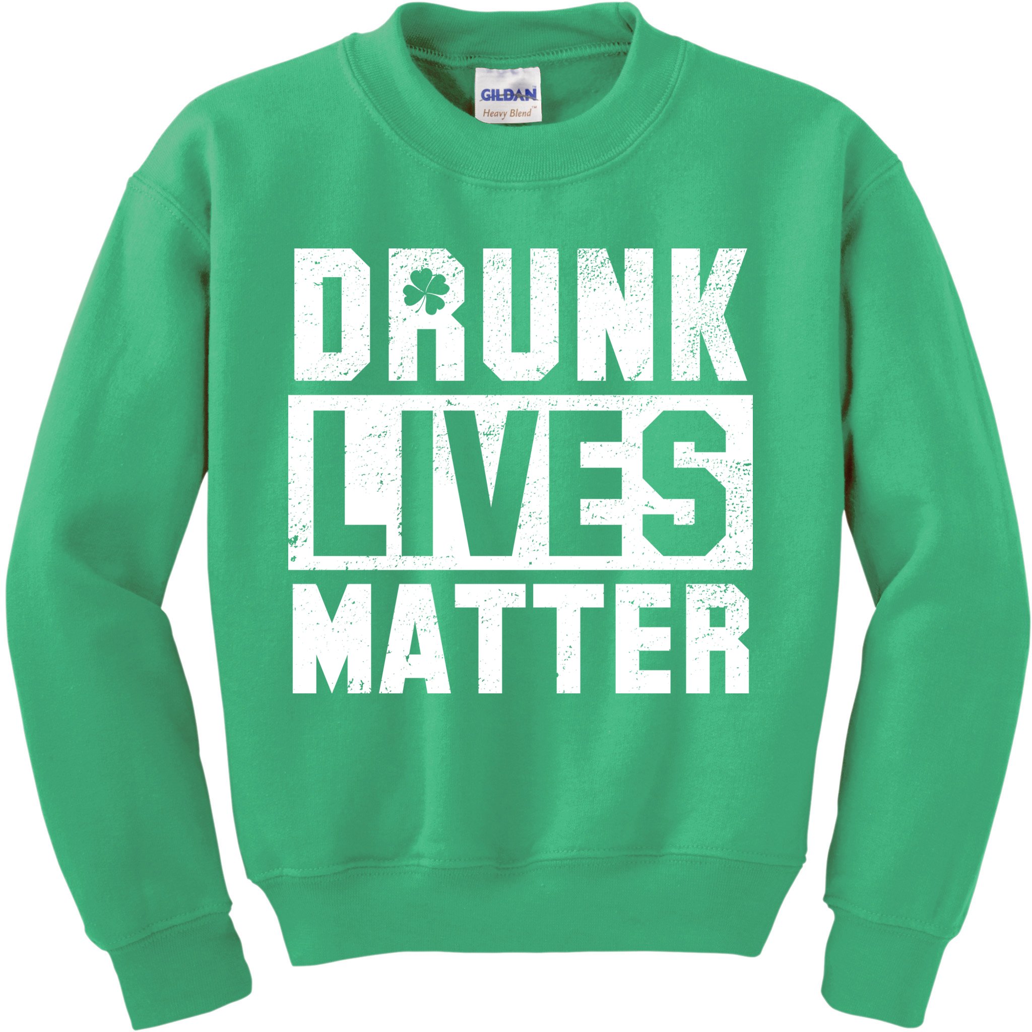 Drunk Lives Matter Vintage Irish Clover Kids Sweatshirt