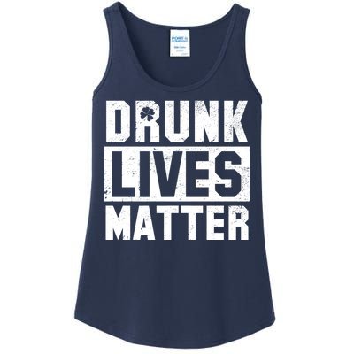 Drunk Lives Matter Vintage Irish Clover Ladies Essential Tank