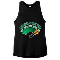 Drunk O Meter Sober Buzzed Smashed Irish Ladies PosiCharge Tri-Blend Wicking Tank
