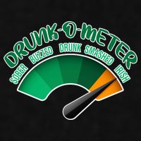 Drunk O Meter Sober Buzzed Smashed Irish Ladies PosiCharge Tri-Blend Wicking Tank