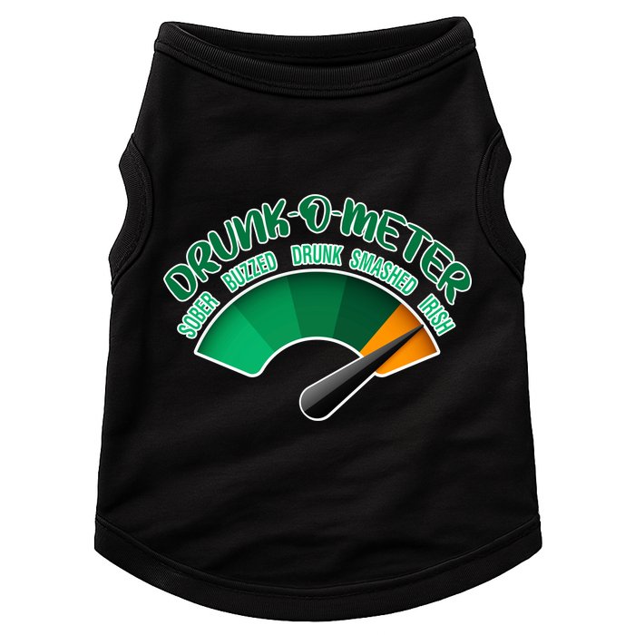 Drunk O Meter Sober Buzzed Smashed Irish Doggie Tank