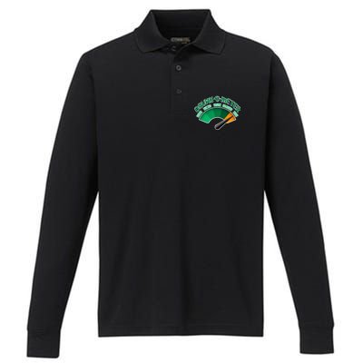 Drunk O Meter Sober Buzzed Smashed Irish Performance Long Sleeve Polo