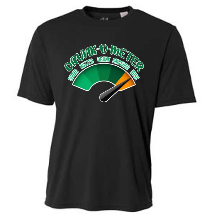 Drunk O Meter Sober Buzzed Smashed Irish Cooling Performance Crew T-Shirt