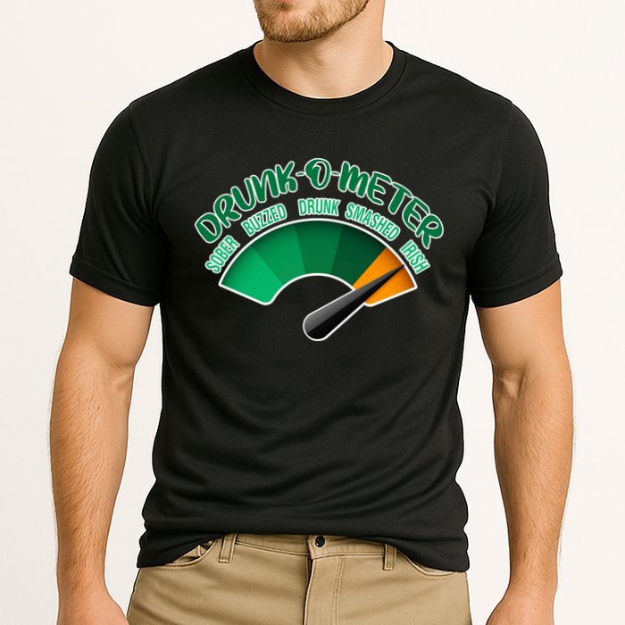 Drunk O Meter Sober Buzzed Smashed Irish Performance Shirt