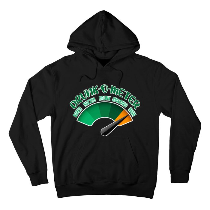 Drunk O Meter Sober Buzzed Smashed Irish Hoodie