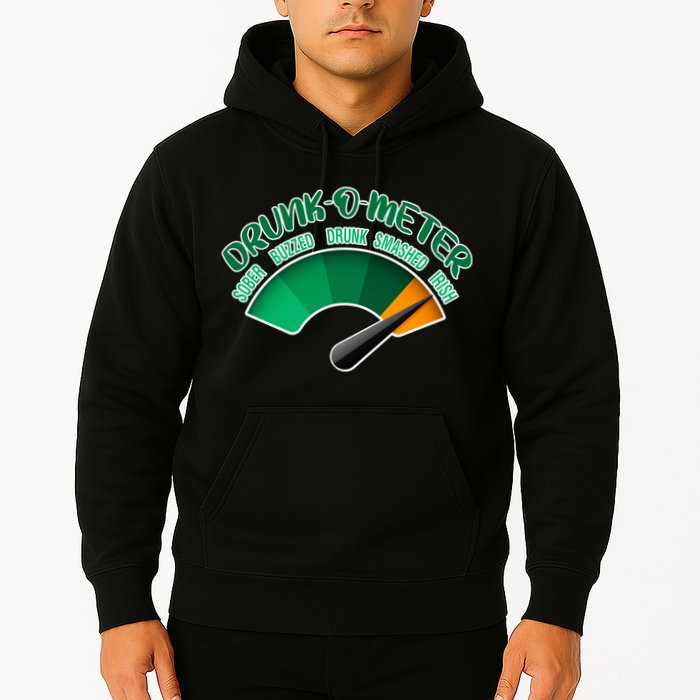 Drunk O Meter Sober Buzzed Smashed Irish Hoodie
