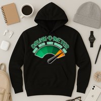 Drunk O Meter Sober Buzzed Smashed Irish Hoodie