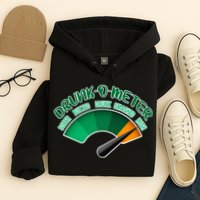 Drunk O Meter Sober Buzzed Smashed Irish Hoodie
