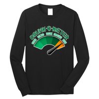 Drunk O Meter Sober Buzzed Smashed Irish Long Sleeve Shirt