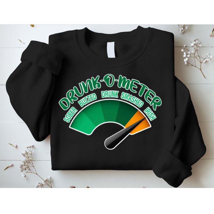 Drunk O Meter Sober Buzzed Smashed Irish Sweatshirt