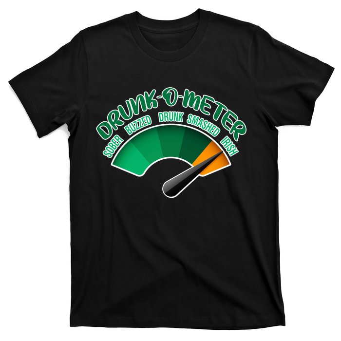 Drunk O Meter Sober Buzzed Smashed Irish T-Shirt