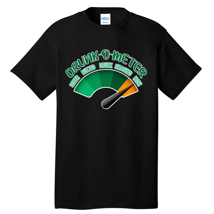 Drunk O Meter Sober Buzzed Smashed Irish Tall T-Shirt