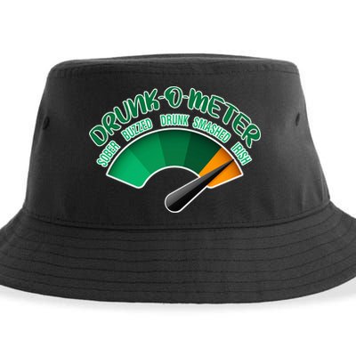 Drunk O Meter Sober Buzzed Smashed Irish Sustainable Bucket Hat
