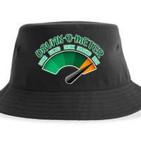 Drunk O Meter Sober Buzzed Smashed Irish Sustainable Bucket Hat