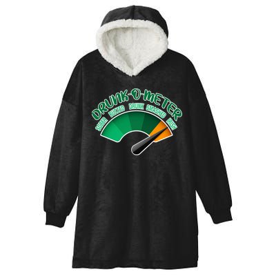Drunk O Meter Sober Buzzed Smashed Irish Hooded Wearable Blanket